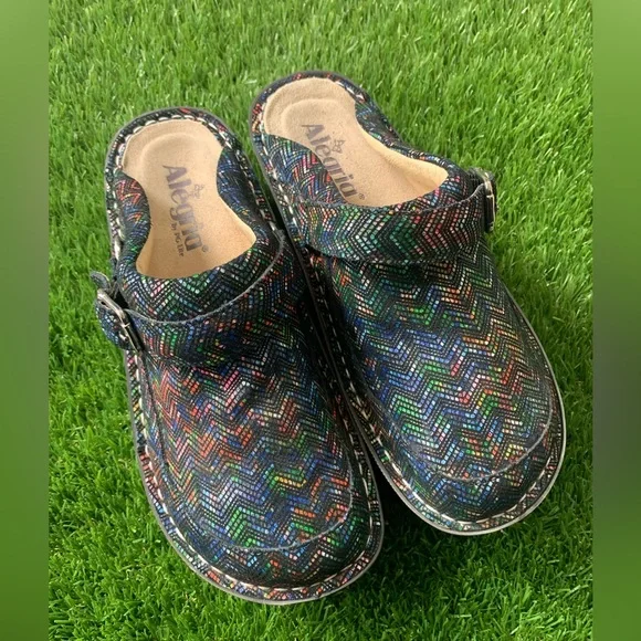 Alegria Seville Ric Rack Rainbow Clog 37 - Picture 4 of 8